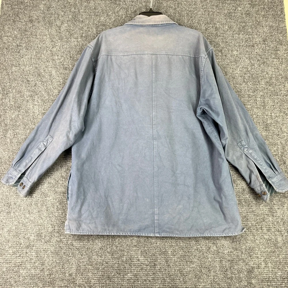 Levi Strauss Quilted Denim Shirt Jacket‎ Shacket Workwear Blue XL Mens - Picture 4 of 10